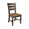 International Concepts Vista Ladderback Chair, Set of 2 Chairs, Hickory/Washed Coal C45-57P - alternate 4